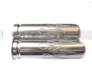 Steel Flame Grips - Silver